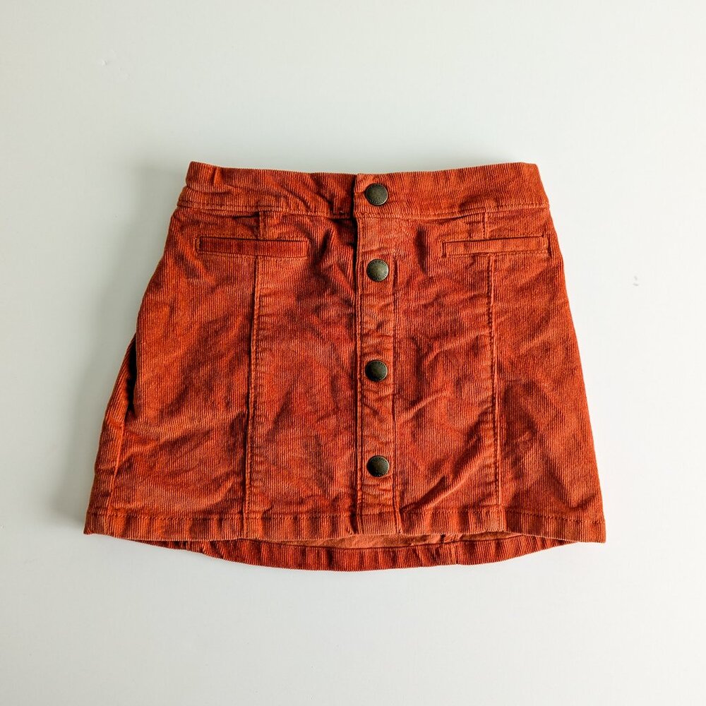 Button-Front Corduroy Skirt 4t EUC color Spice Old Navy